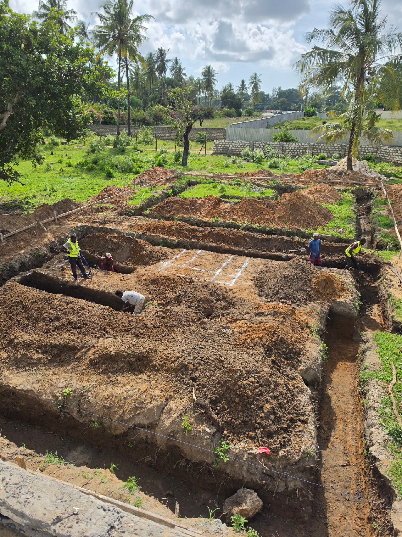 Foundation works at Kilua Homes